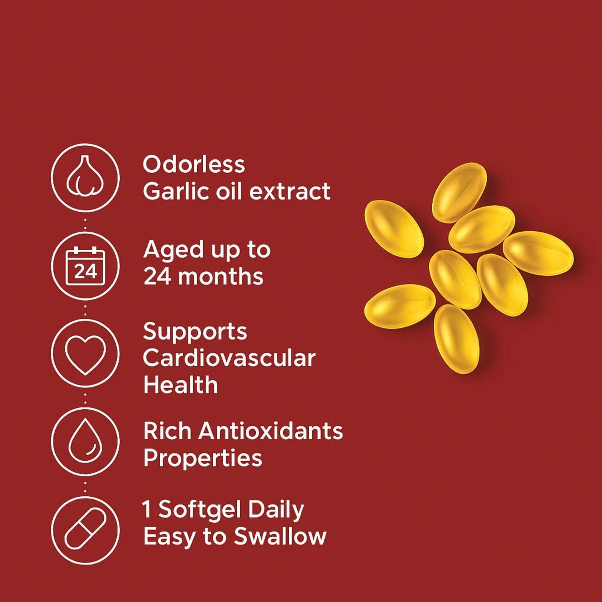 Odorless Aged Garlic Softgels - 7500mg